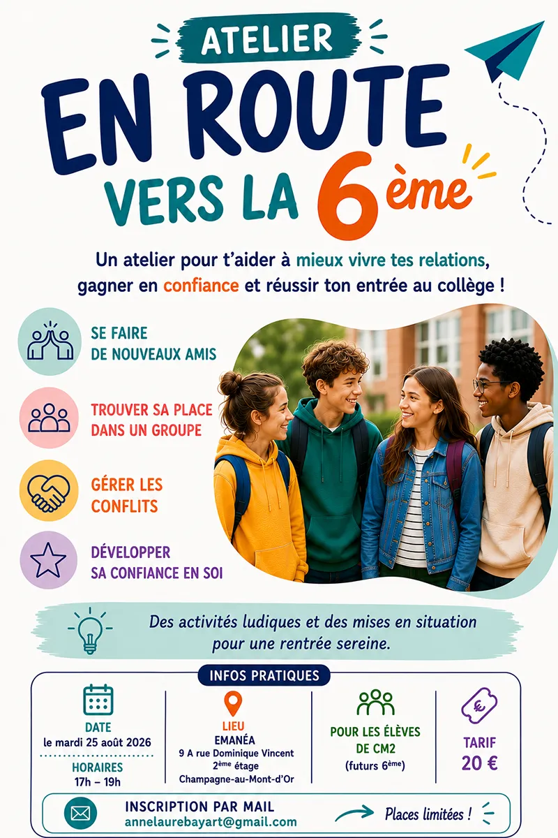 Flyer Atelier - En route vers la 6e !